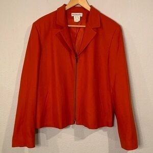Vintage Harvé Benard Sport wool blend zip front jacket 14